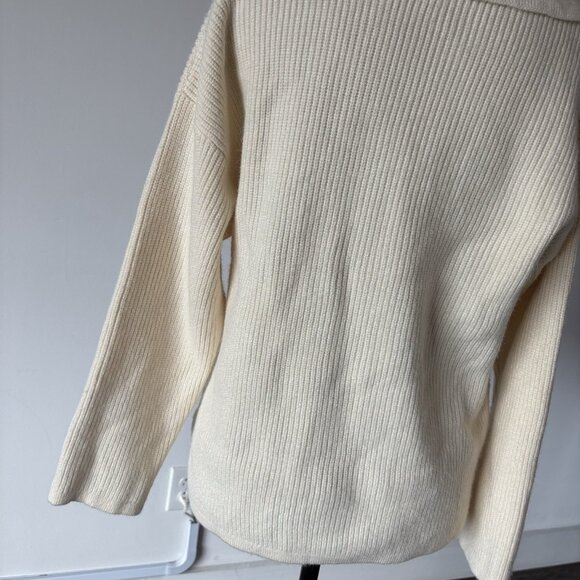 Lucca Women’s V Neck Sweater Polo Collar Size XS Beige Academia Neutrals Capsule - Picture 9 of 14